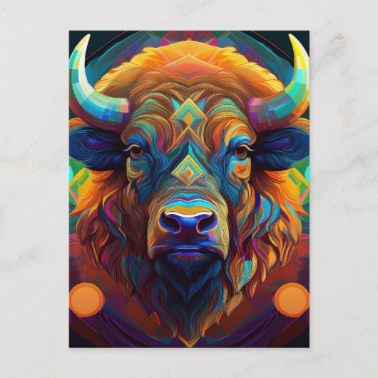 AI Bison Postkarte (Vorderseite)