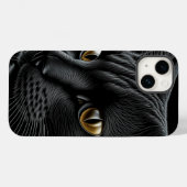 AI Black Cat mit gelben Augen Case-Mate iPhone Hülle (Rückseite (Horizontal))