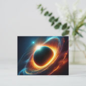 AI Black Hole Sun Postkarte (Stehend Vorderseite)