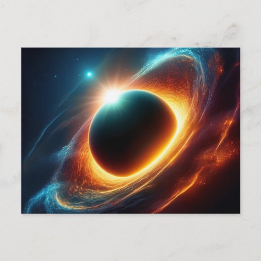 AI Black Hole Sun Postkarte (Vorderseite)