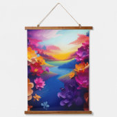 Ai Blume Design Wandteppich Mit Holzrahmen (Vorderseite)