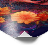 AI Blume werewolf Fotodruck (Ecke)