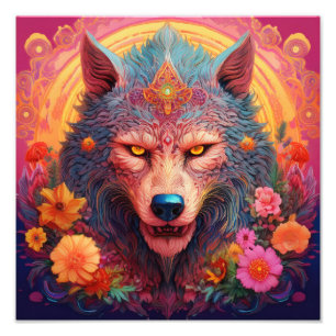 AI Blume werewolf Fotodruck