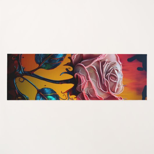 AI-Blume Yogamatte (Vorderseite (Horizontal))