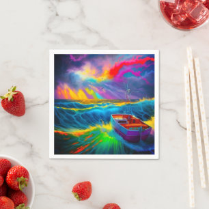 Ai Boat Scene Serviette