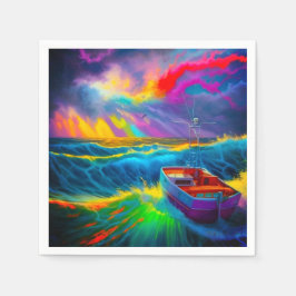 Ai Boat Scene Serviette