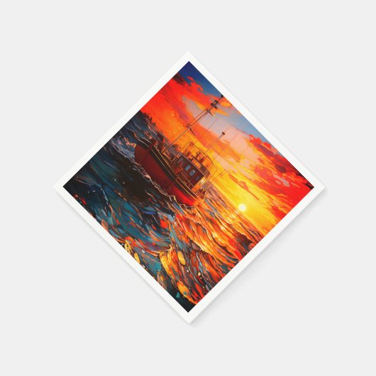 Ai Boat Serviette (Ecke)