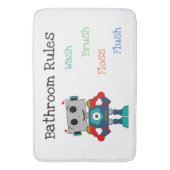 AI-Bot Robot Bademantelregeln für Kinder Badematte (Vorderseite Vertikal)