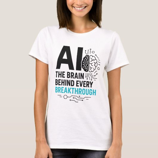 AI Brain Behind Durchbruch T-Shirt | Tech Catalyst (Vorderseite)