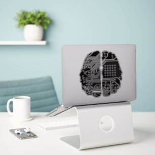 AI-Brain-Sticker - Futuristische Urban Edge Aufkleber