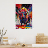 AI Buffalo Art Poster (Küche)