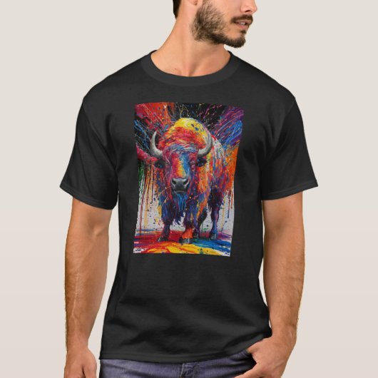 AI Buffalo Art T-Shirt (Vorderseite)