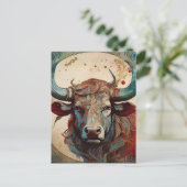 AI Bull Postkarte (Stehend Vorderseite)