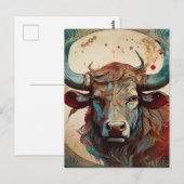 AI Bull Postkarte (Vorne/Hinten)