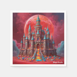 AI Candy Castle Napkins Serviette