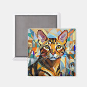 AI Cat Magnet (Vorderseite/Rückseite)