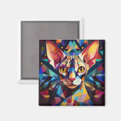 AI Cat Magnet (Vorderseite/Rückseite)