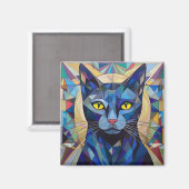 AI Cat Magnet (Vorderseite/Rückseite)