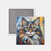AI Cat Magnet (Vorderseite/Rückseite)