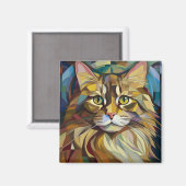 AI Cat Magnet (Vorderseite/Rückseite)