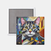 AI Cat Magnet (Vorderseite/Rückseite)