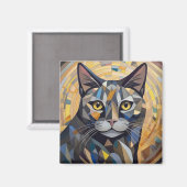 AI Cat Magnet (Vorderseite/Rückseite)