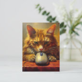 AI Cat Postkarte (Stehend Vorderseite)