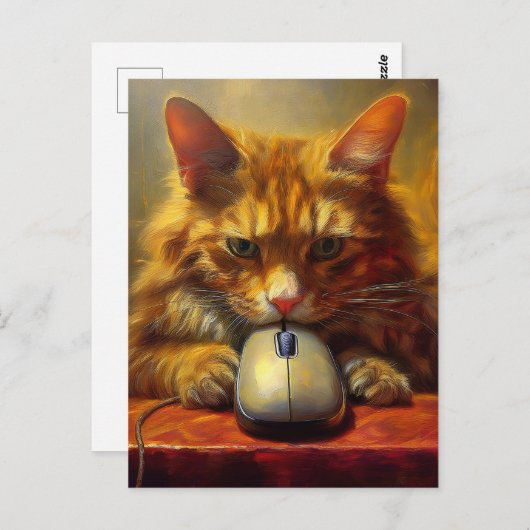 AI Cat Postkarte (Vorne/Hinten)