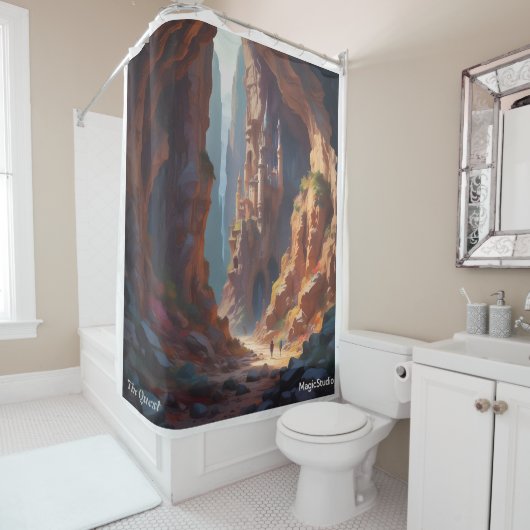 AI Cave Castle Duschvorhang (Beispiel)