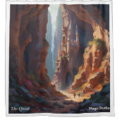 AI Cave Castle Duschvorhang (Vorderseite)
