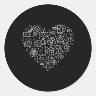 Ai Cbot He Ificial Intelligence Robot Expert Runder Aufkleber