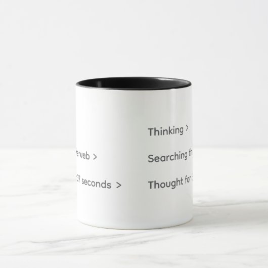 AI chat thinking thought funny tshirt Tasse (Zentrum)
