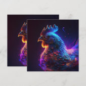 AI Chicken Feiertagskarte (Vorne/Hinten)
