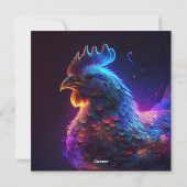 AI Chicken Feiertagskarte (Rückseite)