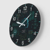 AI Coding Programming Computer Science Software  Große Wanduhr (Winkel)