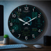 AI Coding Programming Computer Science Software Große Wanduhr