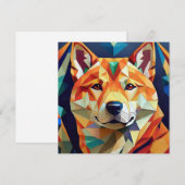 AI Cubism Dog Feiertagskarte (Vorne/Hinten)