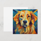 AI Cubism Dog Feiertagskarte (Vorne/Hinten)