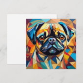 AI Cubism Dog Feiertagskarte (Vorne/Hinten)