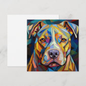 AI Cubism Dog Feiertagskarte (Vorne/Hinten)