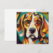 AI Cubism Dog Feiertagskarte (Vorne/Hinten)