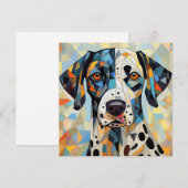 AI Cubism Dog Feiertagskarte (Vorne/Hinten)