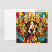 AI Cubism Dog Feiertagskarte (Vorne/Hinten)
