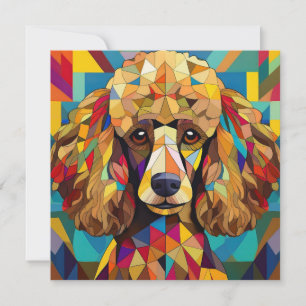 AI Cubism Dog Feiertagskarte
