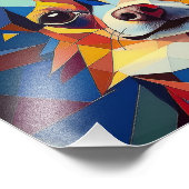 AI Cubism Dog Fotodruck (Ecke)