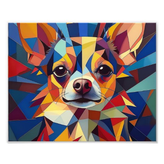 AI Cubism Dog Fotodruck (Vorne)