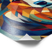AI Cubism Dog Fotodruck (Ecke)