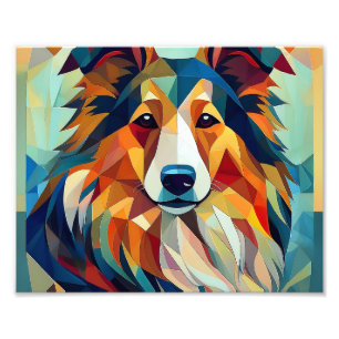 AI Cubism Dog Fotodruck
