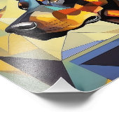 AI Cubism Dog Fotodruck (Ecke)