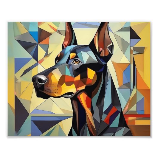 AI Cubism Dog Fotodruck (Vorne)
